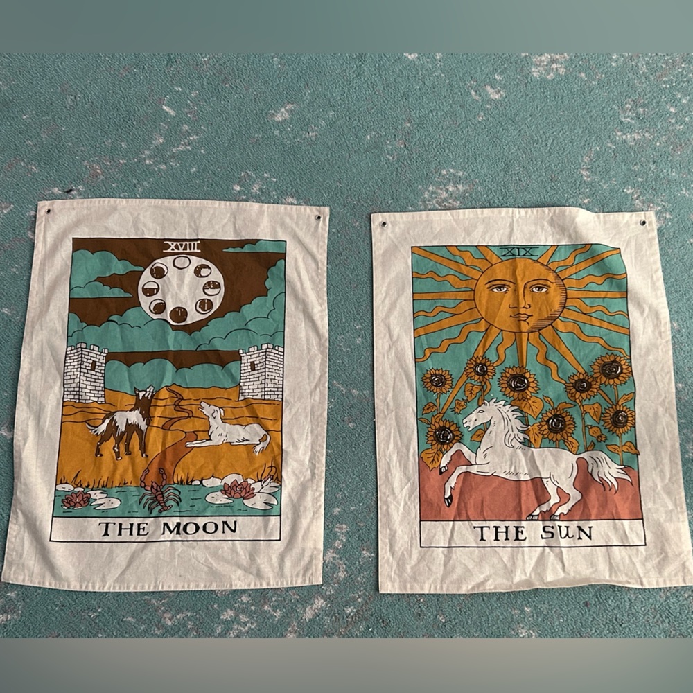 Sun and moon mini tapestry’s from amazon